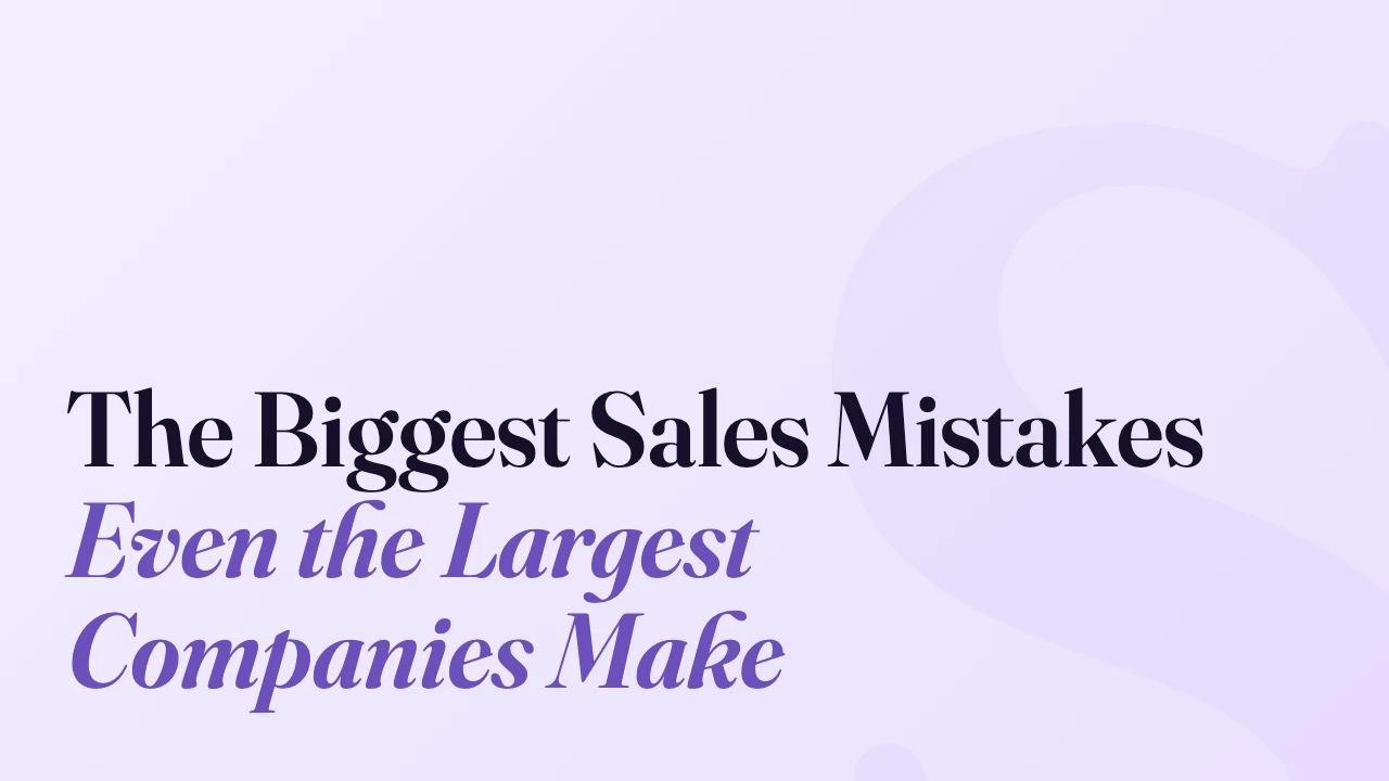 The Biggest Sales Mistakes Even the Largest Companies Make, Technically Speaking episode artwork