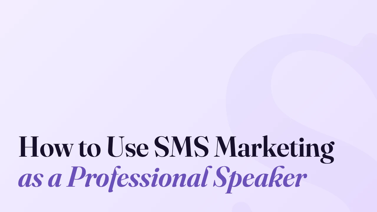 How to Use SMS Marketing as a Professional Speaker, Technically Speaking episode artwork