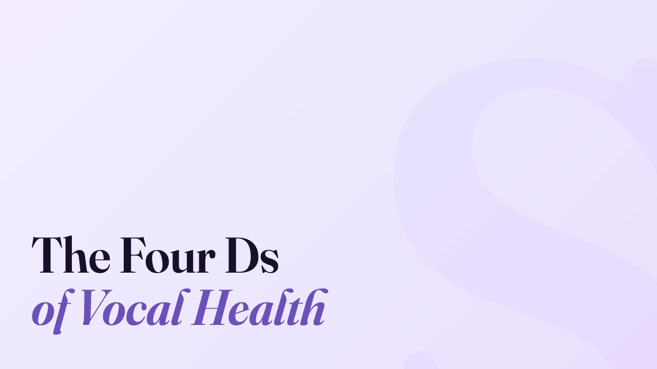 The Four Ds of Vocal Health, Technically Speaking episode artwork