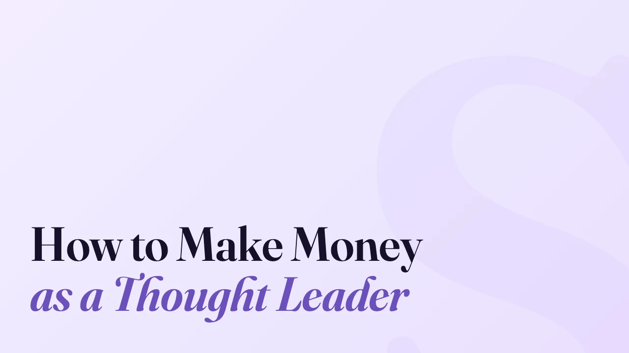 How to Make Money as a Thought Leader, Technically Speaking episode artwork