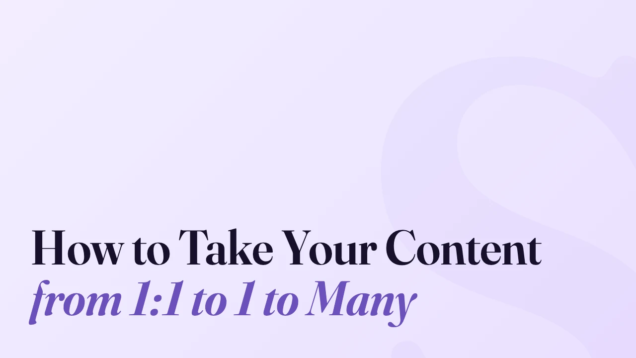 How to Take Your Content from 1:1 to 1 to Many, Technically Speaking episode artwork