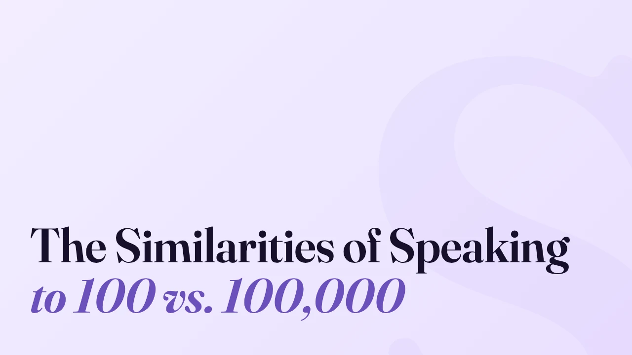 The Similarities of Speaking to 100 vs. 100,000, Technically Speaking episode artwork