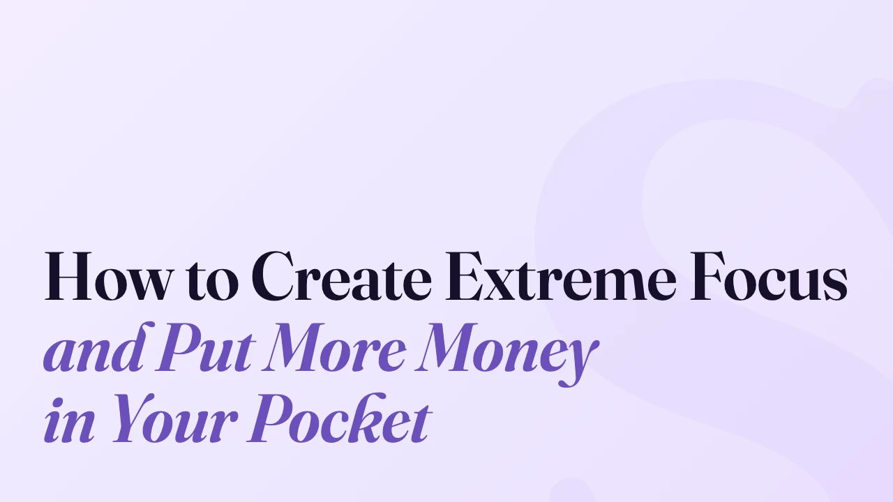 How to Create Extreme Focus and Put More Money in Your Pocket, Technically Speaking episode artwork