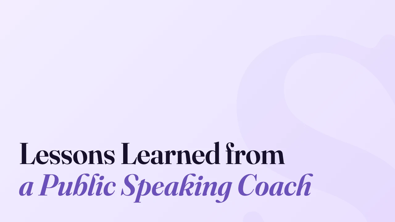 Lessons Learned from a Public Speaking Coach, Technically Speaking episode artwork
