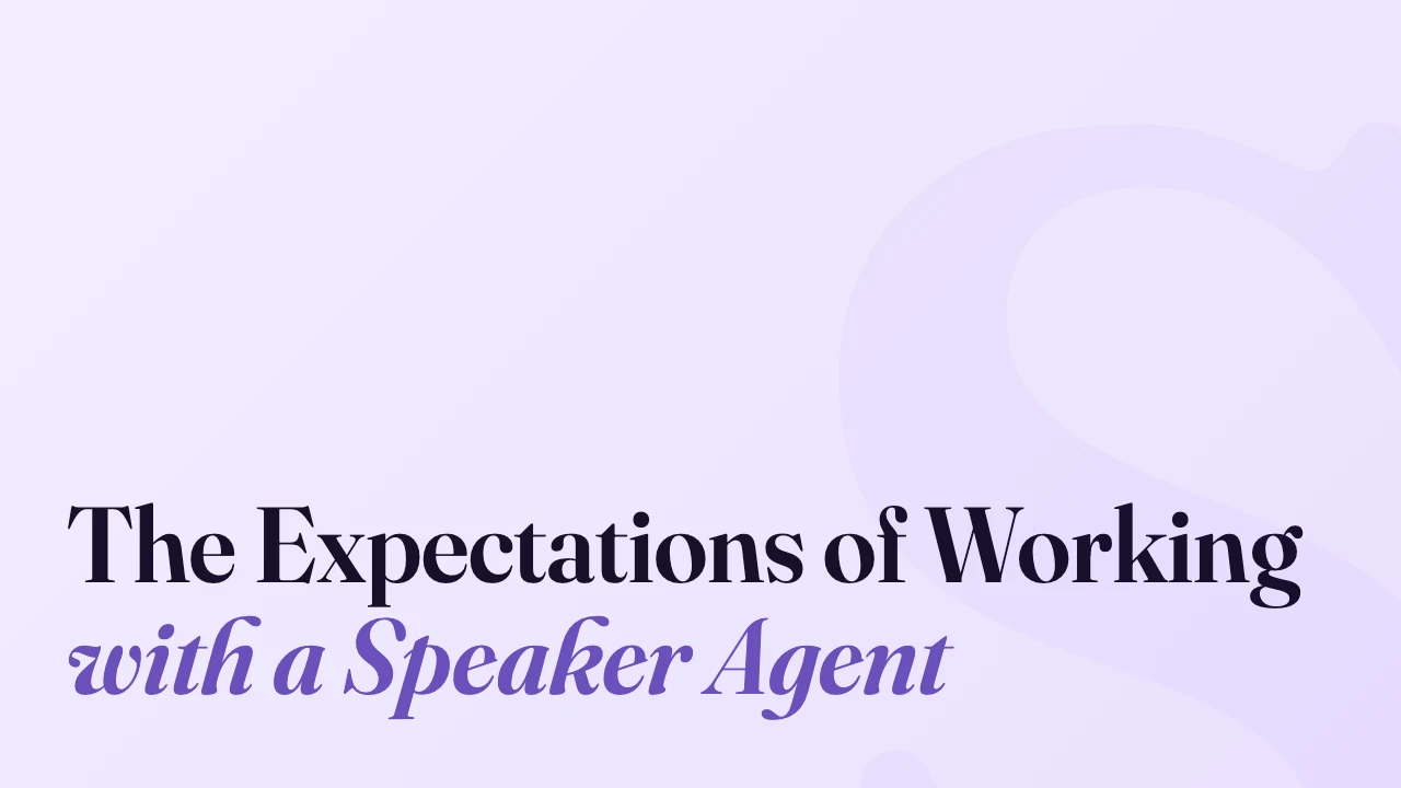 The Expectations of Working with a Speaker Agent, Technically Speaking episode artwork