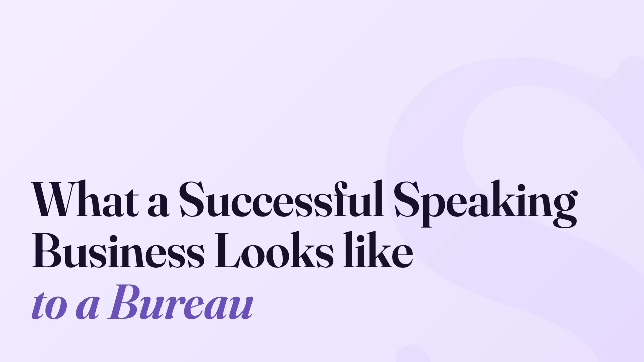 What a Successful Speaking Business Looks like to a Bureau, Technically Speaking episode artwork
