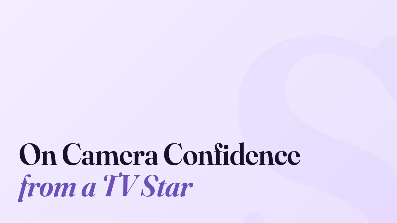 On Camera Confidence from a TV Star, Technically Speaking episode artwork