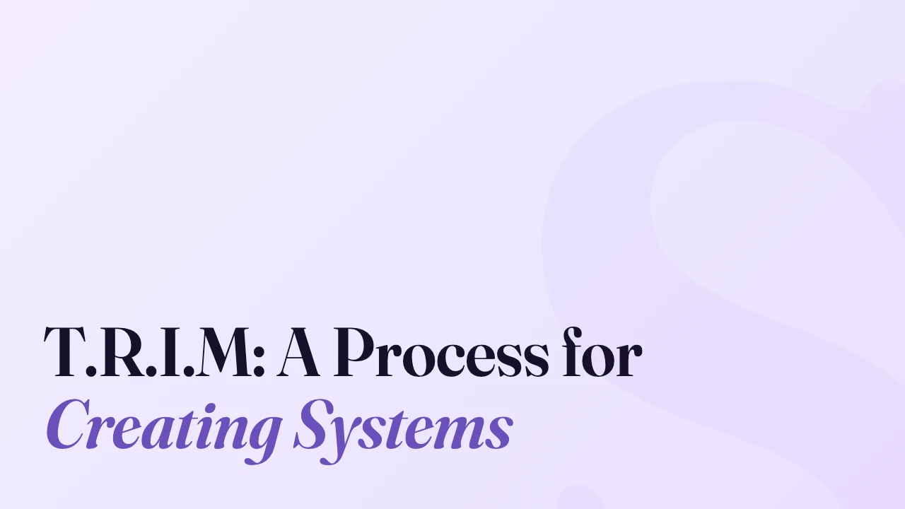 T.R.I.M: A Process for Creating Systems, Technically Speaking episode artwork