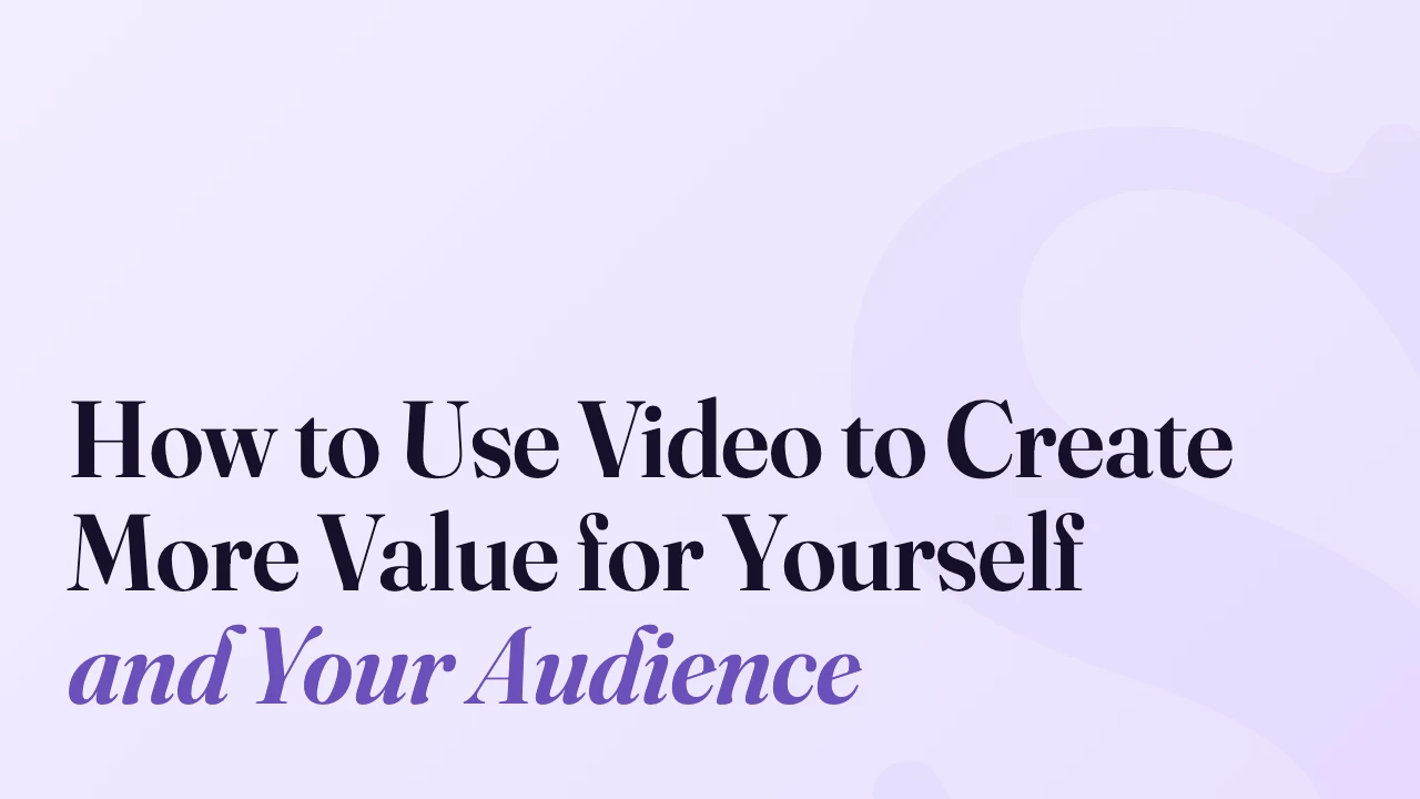 How to Use Video to Create More Value for Yourself and Your Audience, Technically Speaking episode artwork