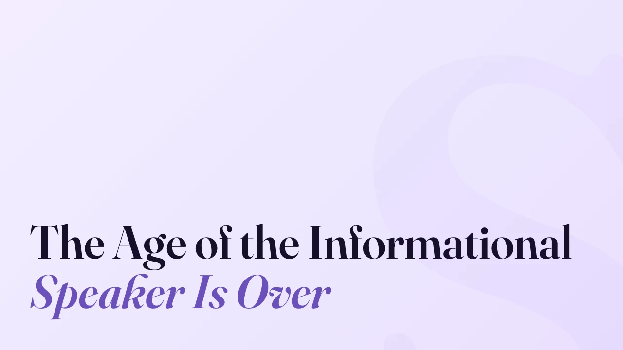 The Age of the Informational Speaker Is Over, Technically Speaking episode artwork