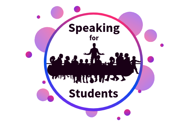 Speaking to Students Graphic for How Do I Become A Public Speaker In Schools Blog - SpeakerFlow