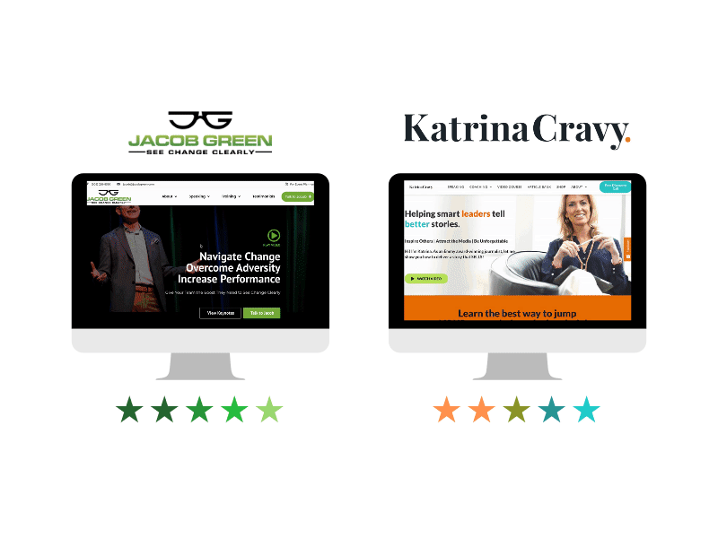 Jacob Green and Katrina Cravy Website Homepage Gif - SpeakerFlow