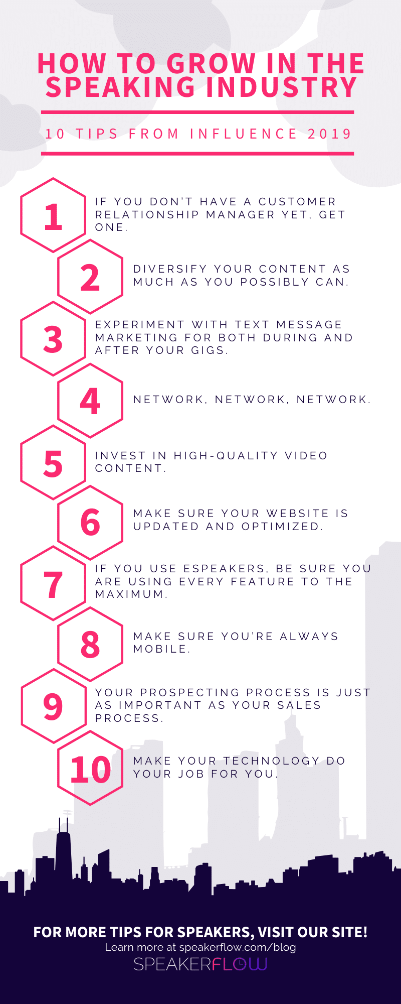 10 Tips From Influence 2019 Infographic