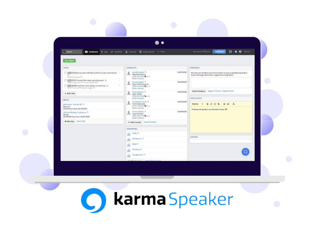 karmaSpeaker Pros and Cons Graphic for KarmaSpeaker VS SpeakerFlow CRM The Complete Breakdown