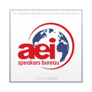 American Entertainment International Speakers Bureau Graphic for 30 Plus Speakers Bureaus To Consider As You Grow - SpeakerFlow