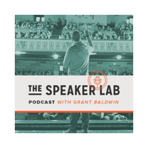 The Speaker Lab Podcast Graphic for 10 Speaker Podcasts To Check Out This Year - SpeakerFlow