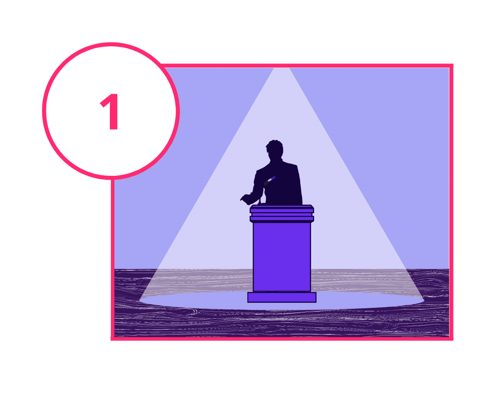 Stage Presence Graphic for The New Age of Speaker Coaching - SpeakerFlow