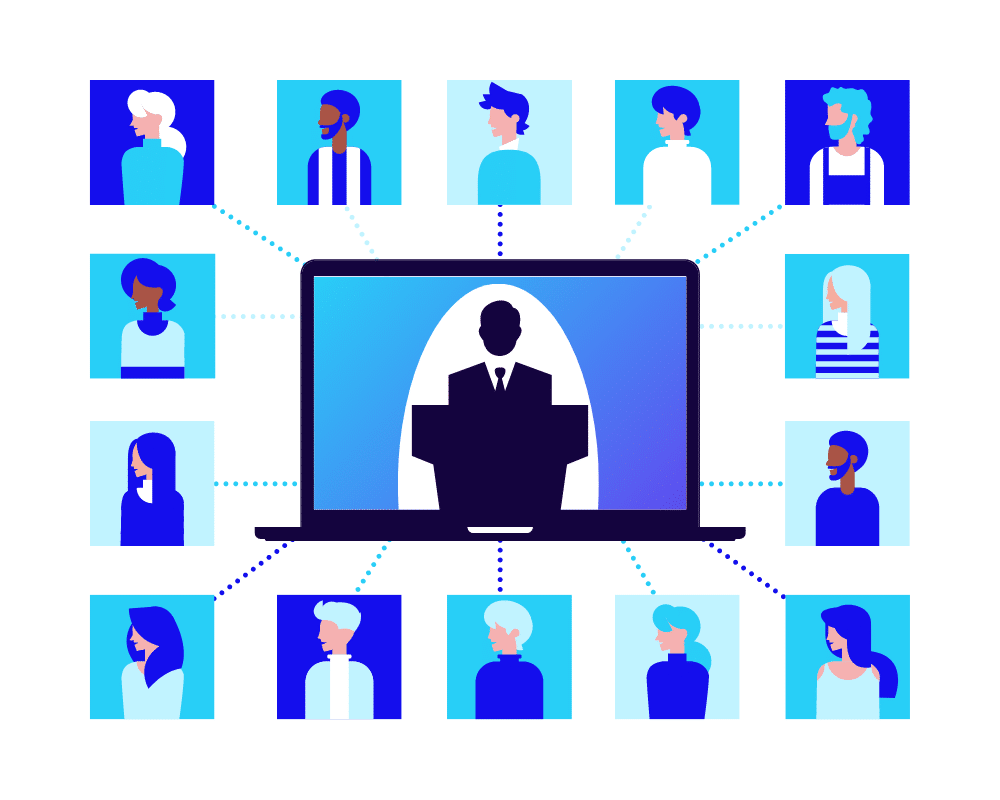 Intro Graphic for Want To See Every Virtual Event On The Internet Click Here - SpeakerFlow