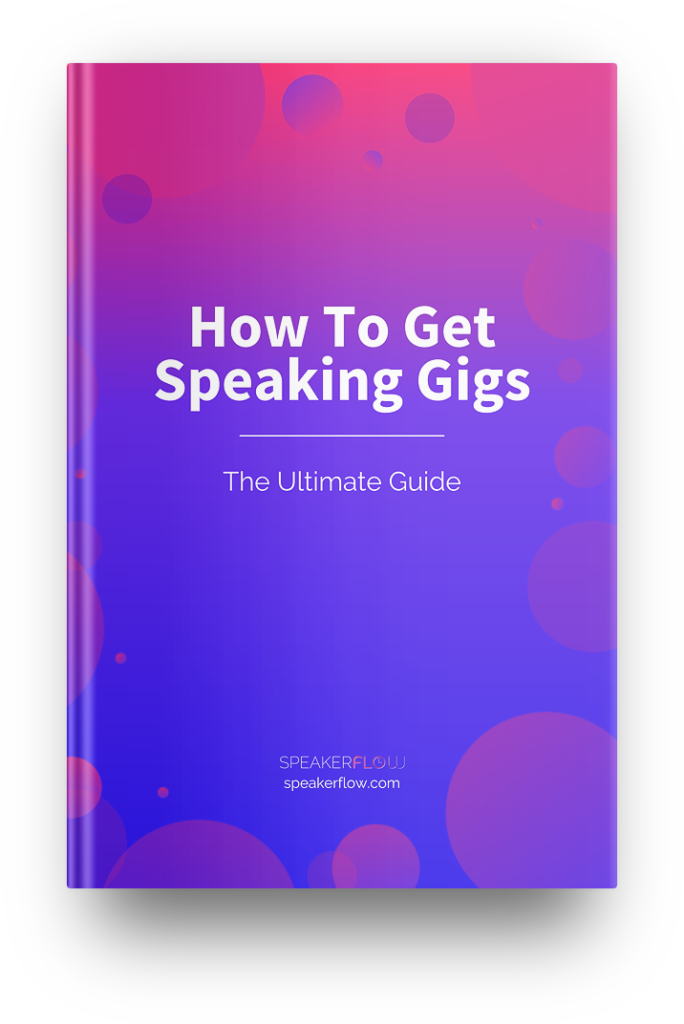 How To Get Speaking Gigs Ultimate Guide Mockup - SpeakerFlow