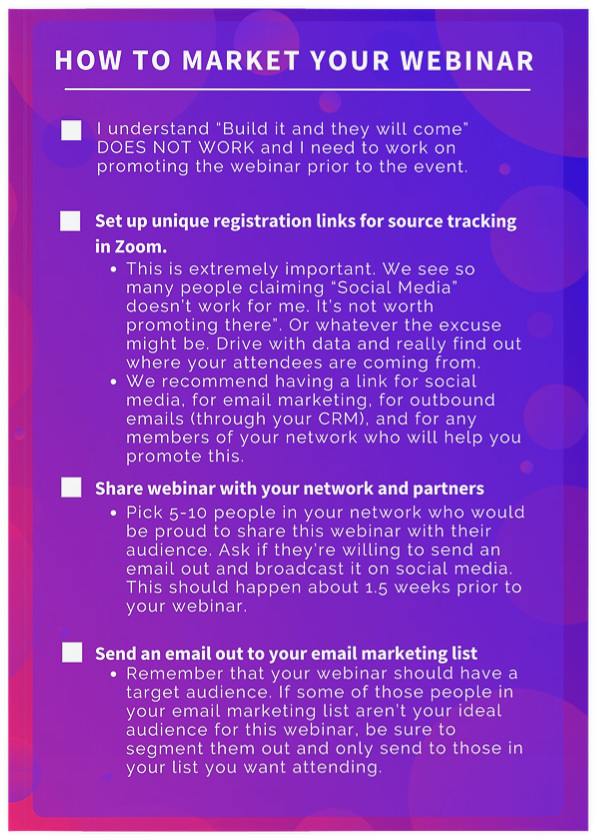 Webinar Marketing Checklist Mockup - SpeakerFlow