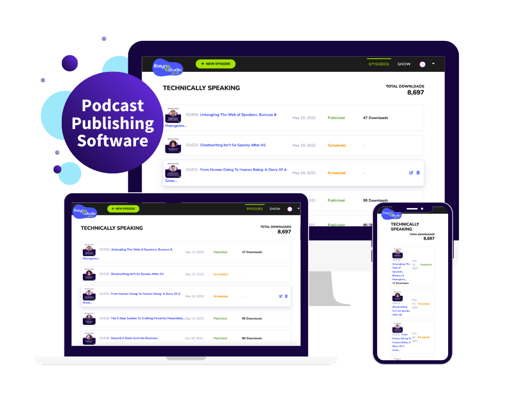 Libsyn Studio Podcasting Software Graphic for 8 Key Tools For Success In The Speaking Biz - SpeakerFlow