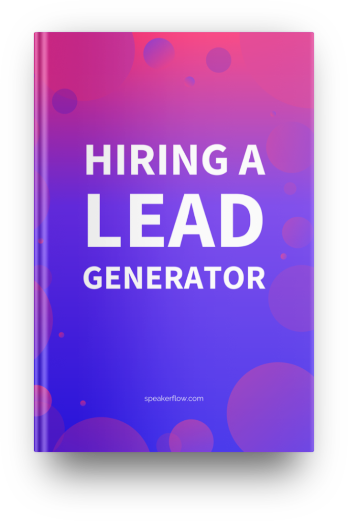 Hiring A Lead Generator Mockup - SpeakerFlow