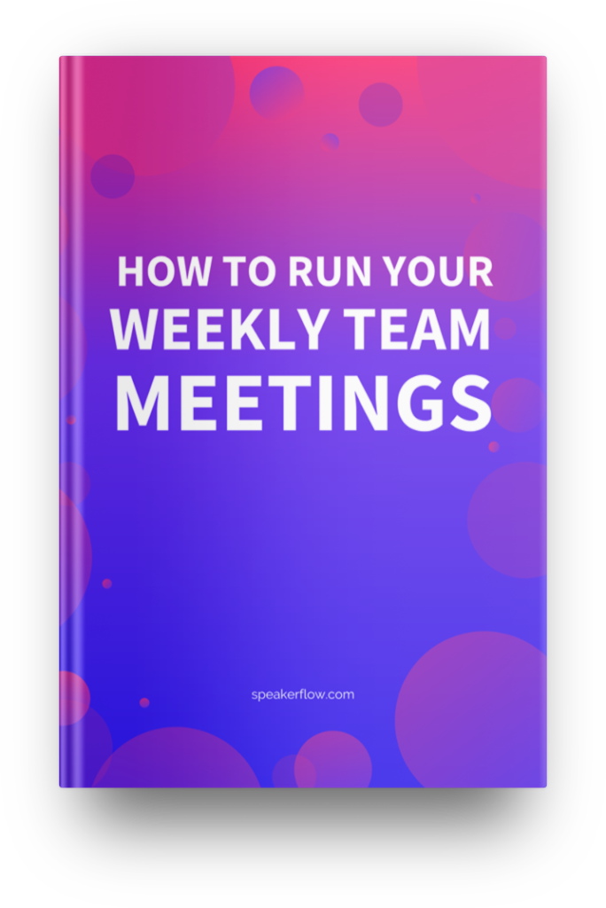 How To Run Your Weekly Team Meetings Mockup - SpeakerFlow