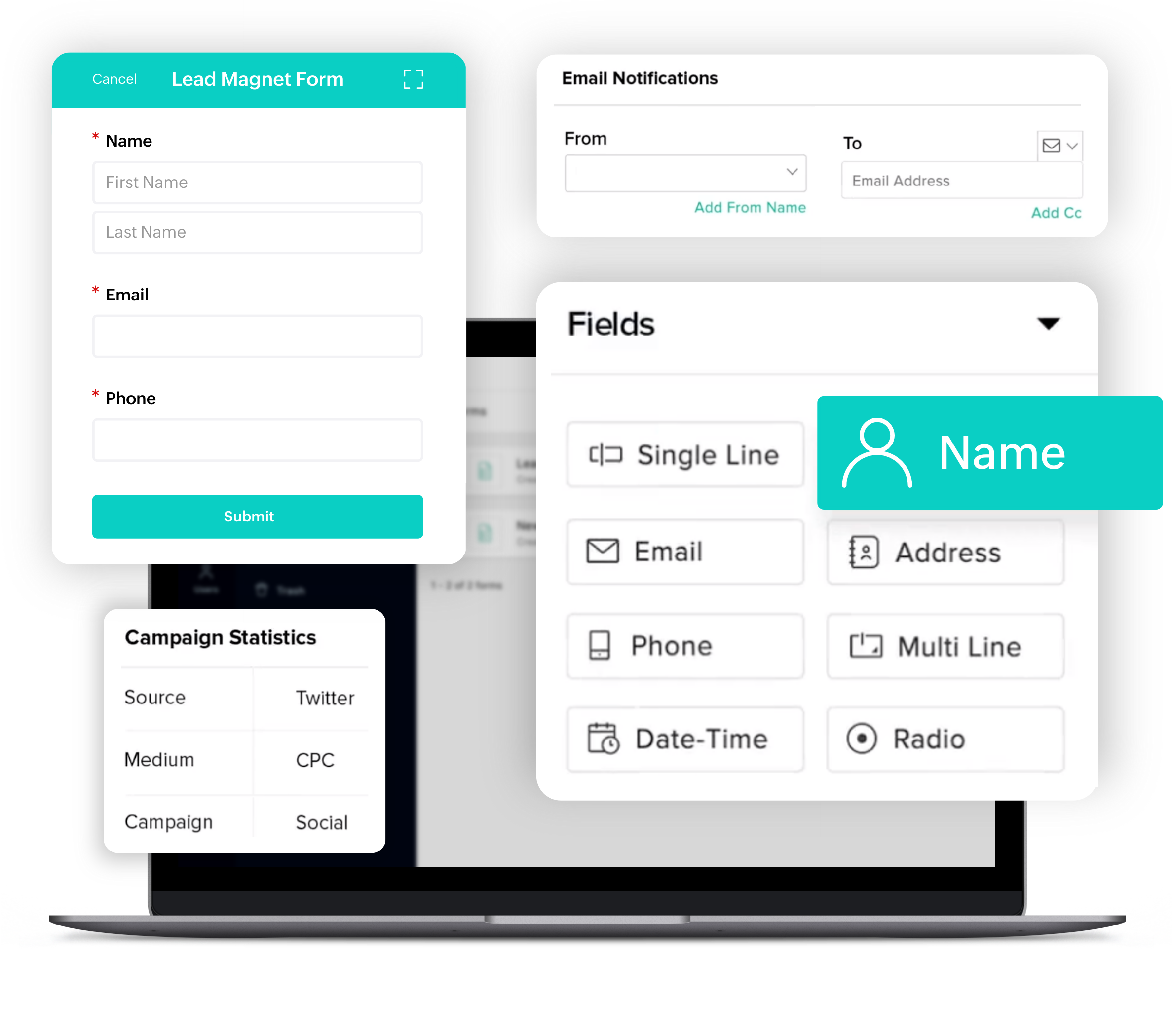 Forms Features Page Hero Graphic - SpeakerFlow