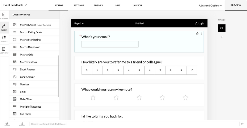 Lead Capture Image for Survey Features Page - SpeakerFlow