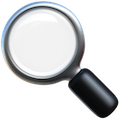 Magnifying Glass Apple Emoji
