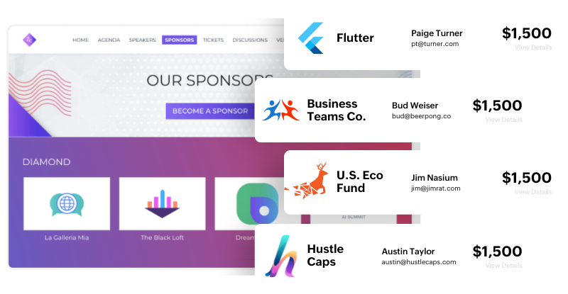 Sponsorships​ Image for Backstage Features Page - SpeakerFlow