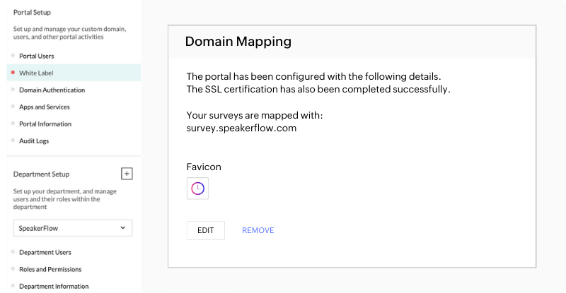 White-Labeling Image for Survey Features Page - SpeakerFlow