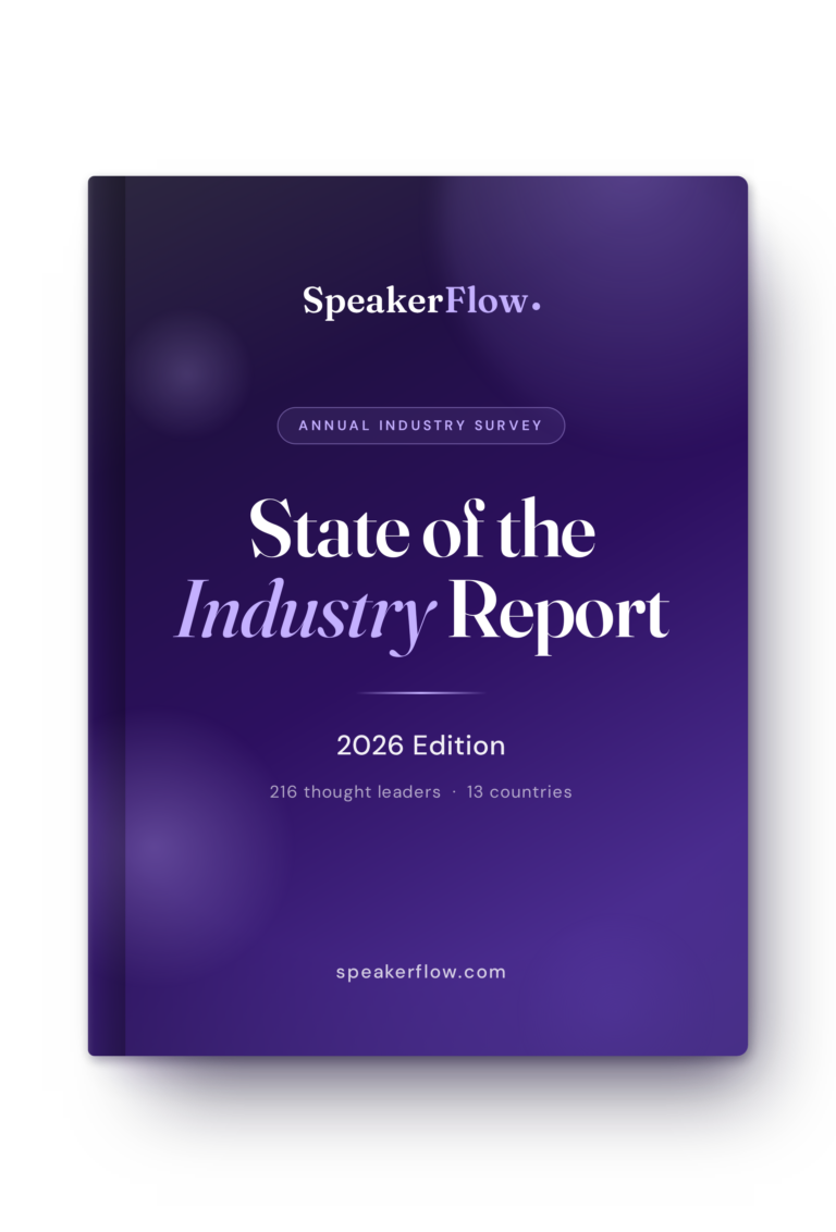 2026 SpeakerFlow State of the Industry Report Cover